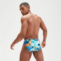 Men's 6cm Escape Brief Blue/Apricot