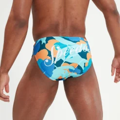 Men's 6cm Escape Brief Blue/Apricot