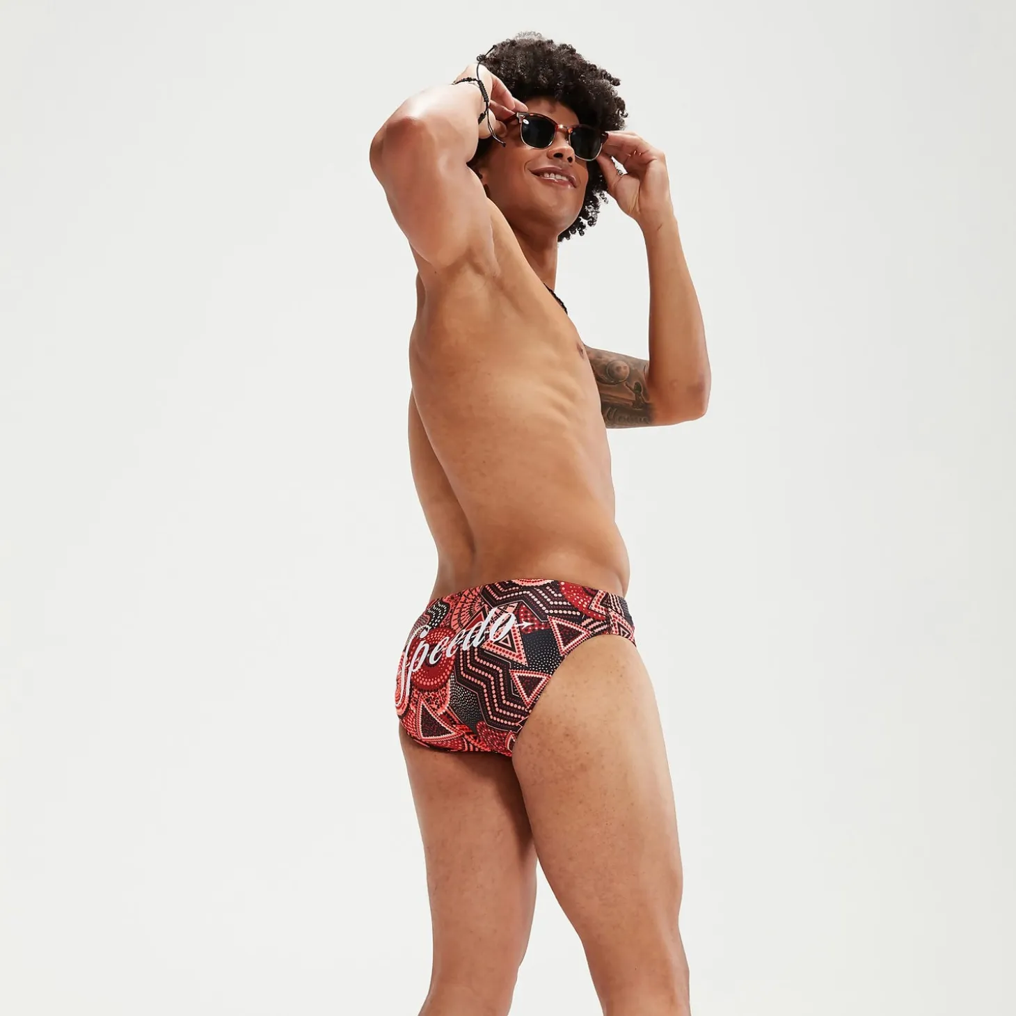 Men's 5cm Escape Brief Oxblood/Coral