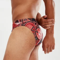Men's 5cm Escape Brief Oxblood/Coral