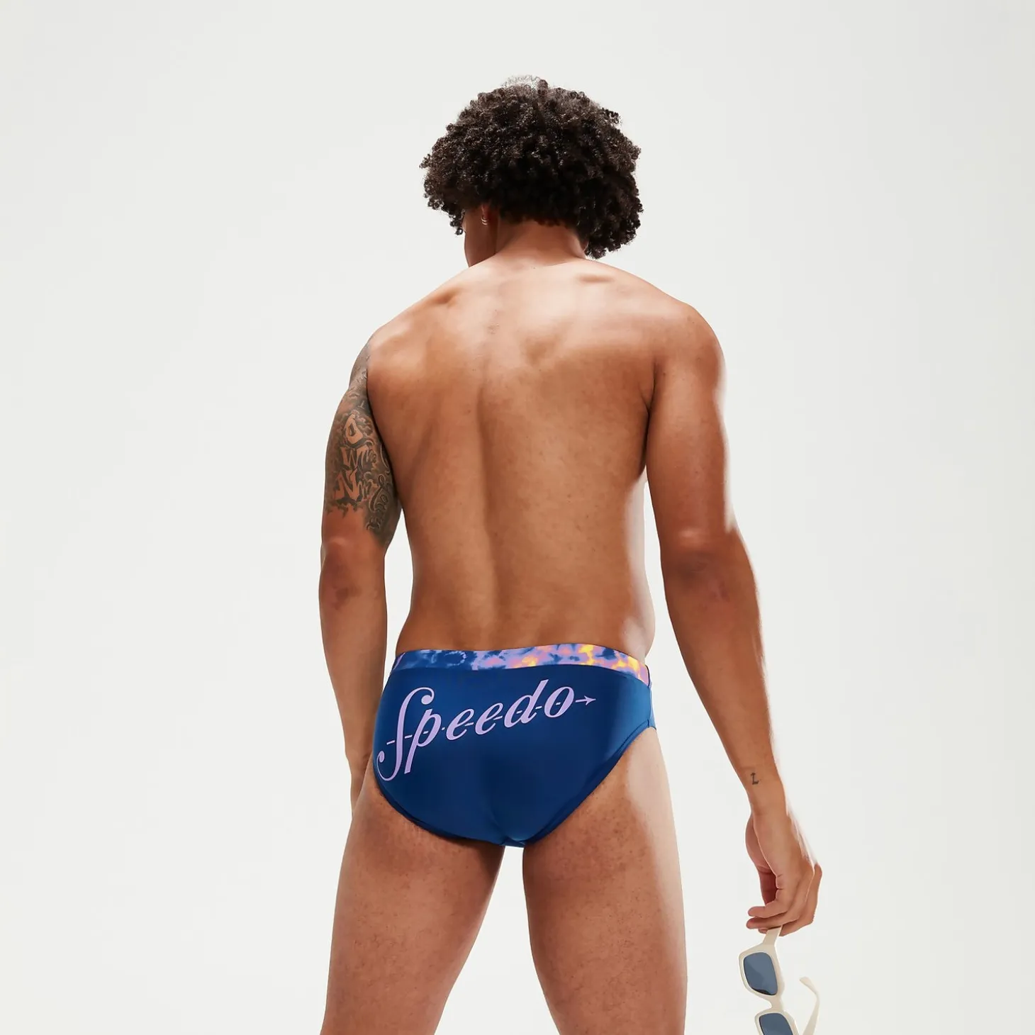 Men's 7cm Logo Brief Blue/Lilac