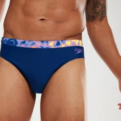 Men's 7cm Logo Brief Blue/Lilac