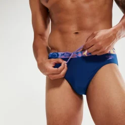 Men's 7cm Logo Brief Blue/Lilac