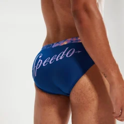 Men's 7cm Logo Brief Blue/Lilac