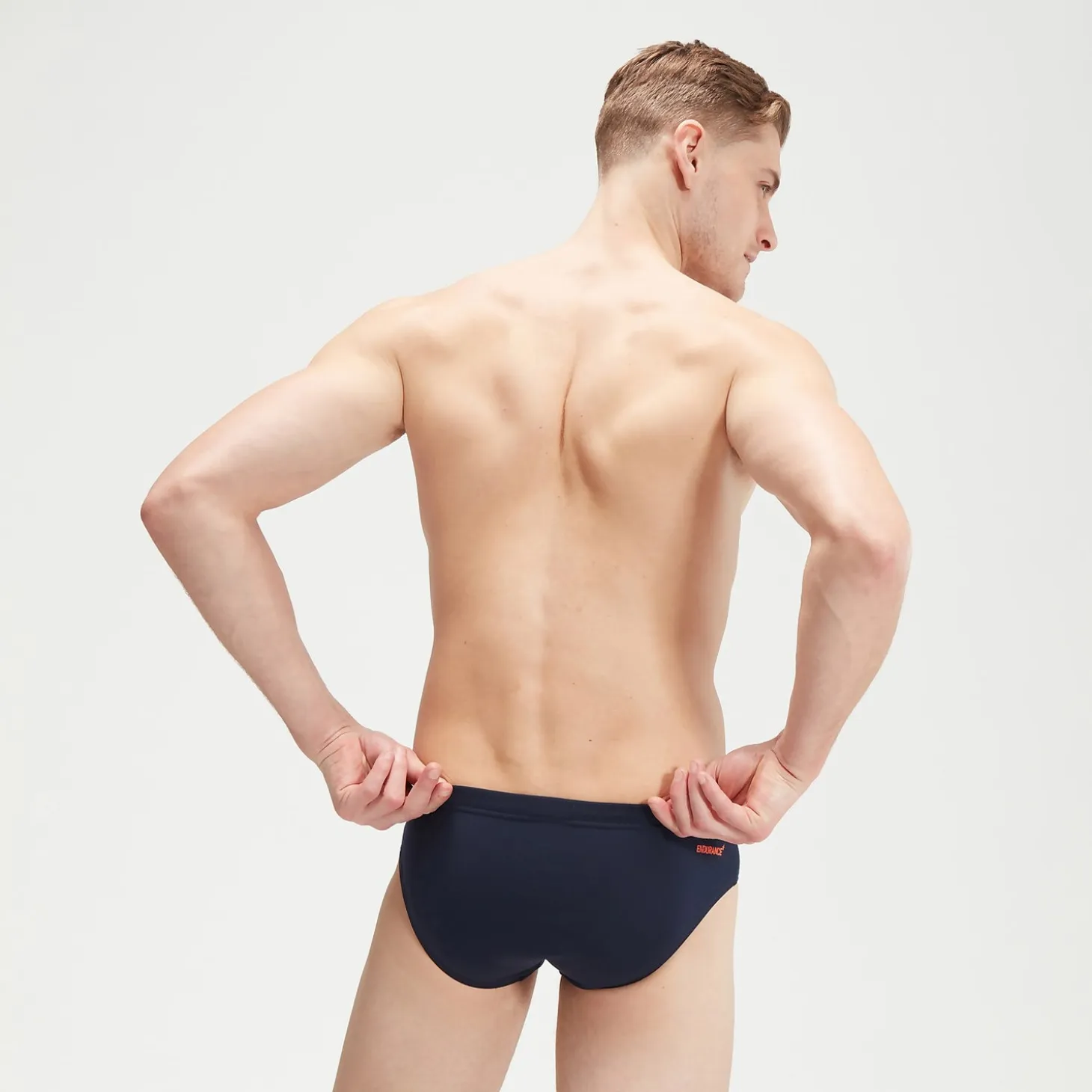 Men's 7cm Tech Panel Brief Blue/Orange