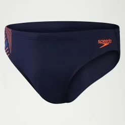 Men's 7cm Tech Panel Brief Blue/Orange