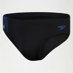 Men's 7cm Tech Panel Brief Black/Blue