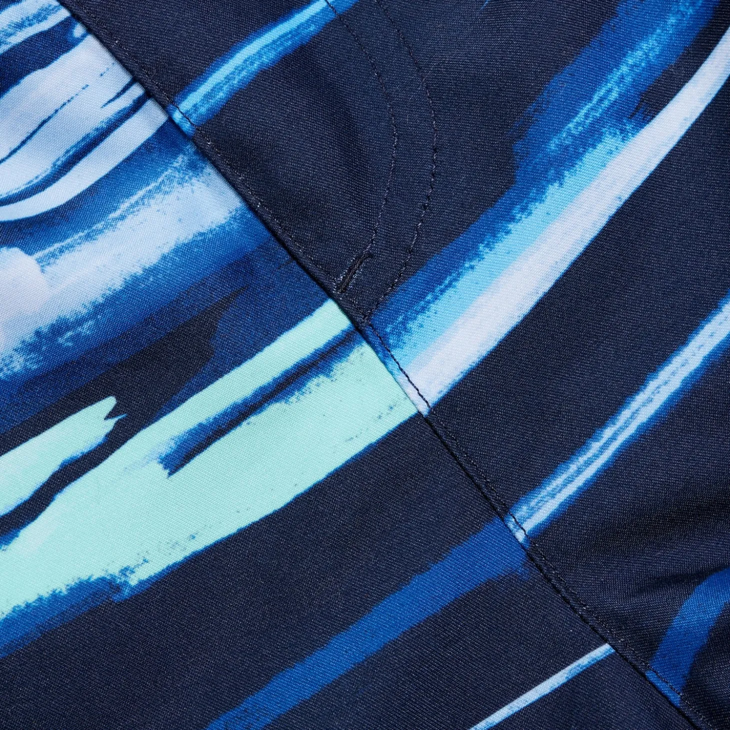 Men's Digital Printed Leisure 14" Swim Shorts Blue