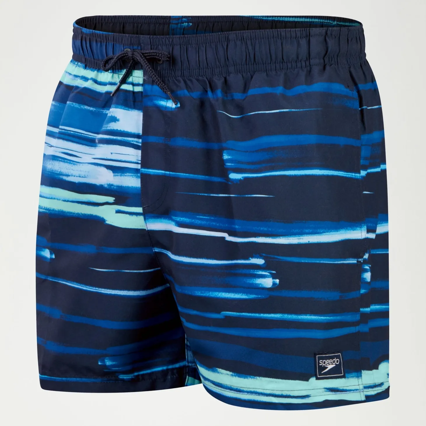 Men's Digital Printed Leisure 14" Swim Shorts Blue