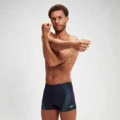 Men's Duo Logo Print Aquashorts Navy/Green
