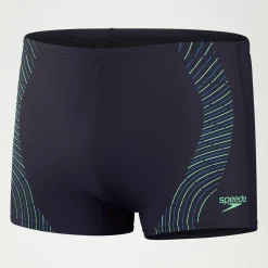 Men's Duo Logo Print Aquashorts Navy/Green
