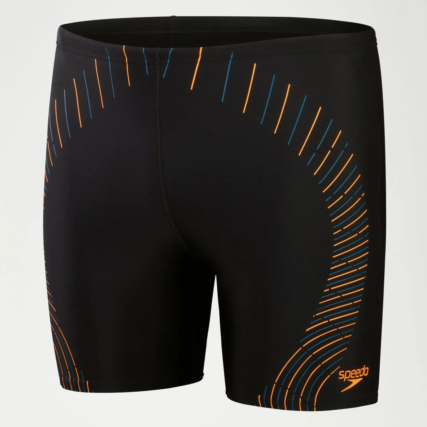 Men's Duo Logo Print Mid Jammer Black/Orange