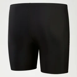 Men's Duo Logo Print Mid Jammer Black/Orange