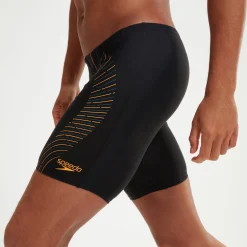 Men's Duo Logo Print Mid Jammer Black/Orange