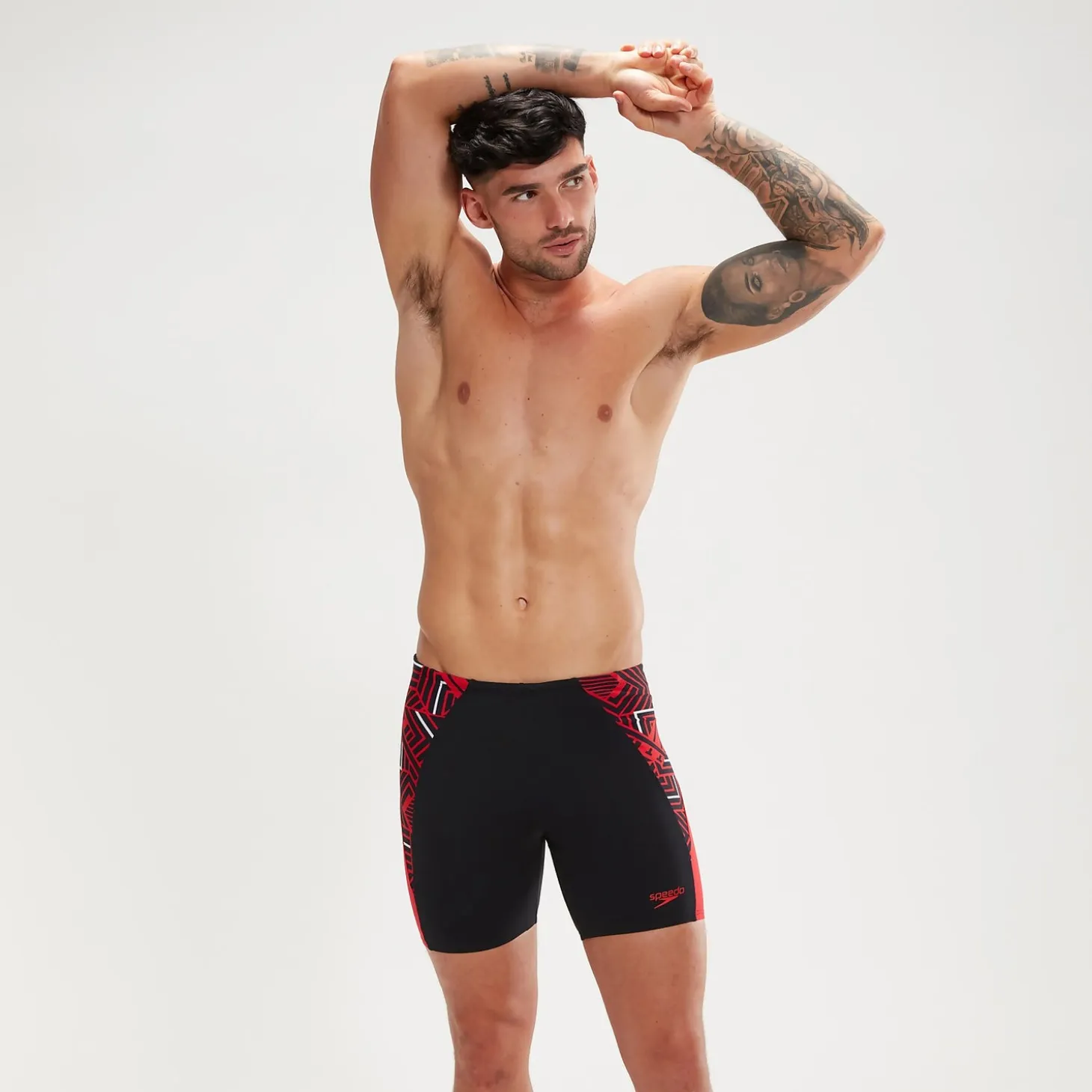Men's Endurance+ Splice Mid Jammer Black/Red