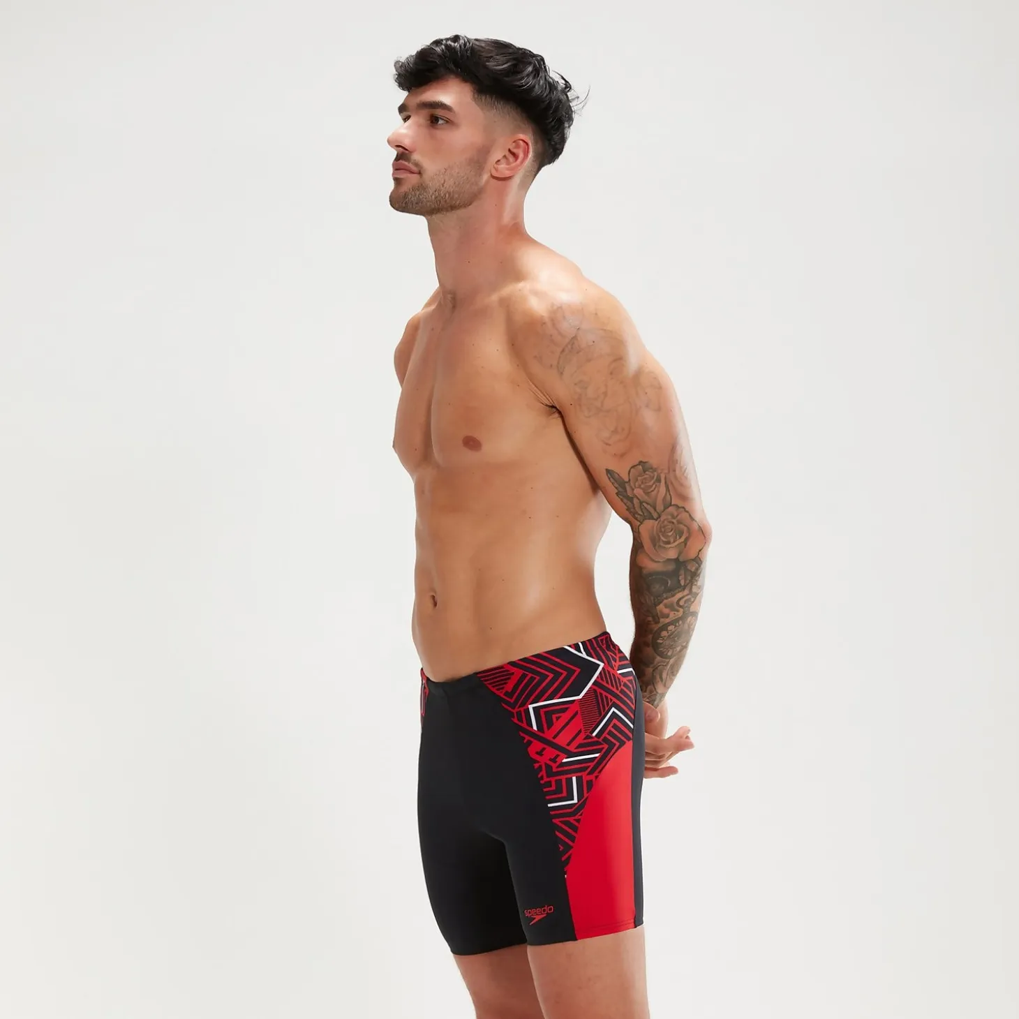 Men's Endurance+ Splice Mid Jammer Black/Red