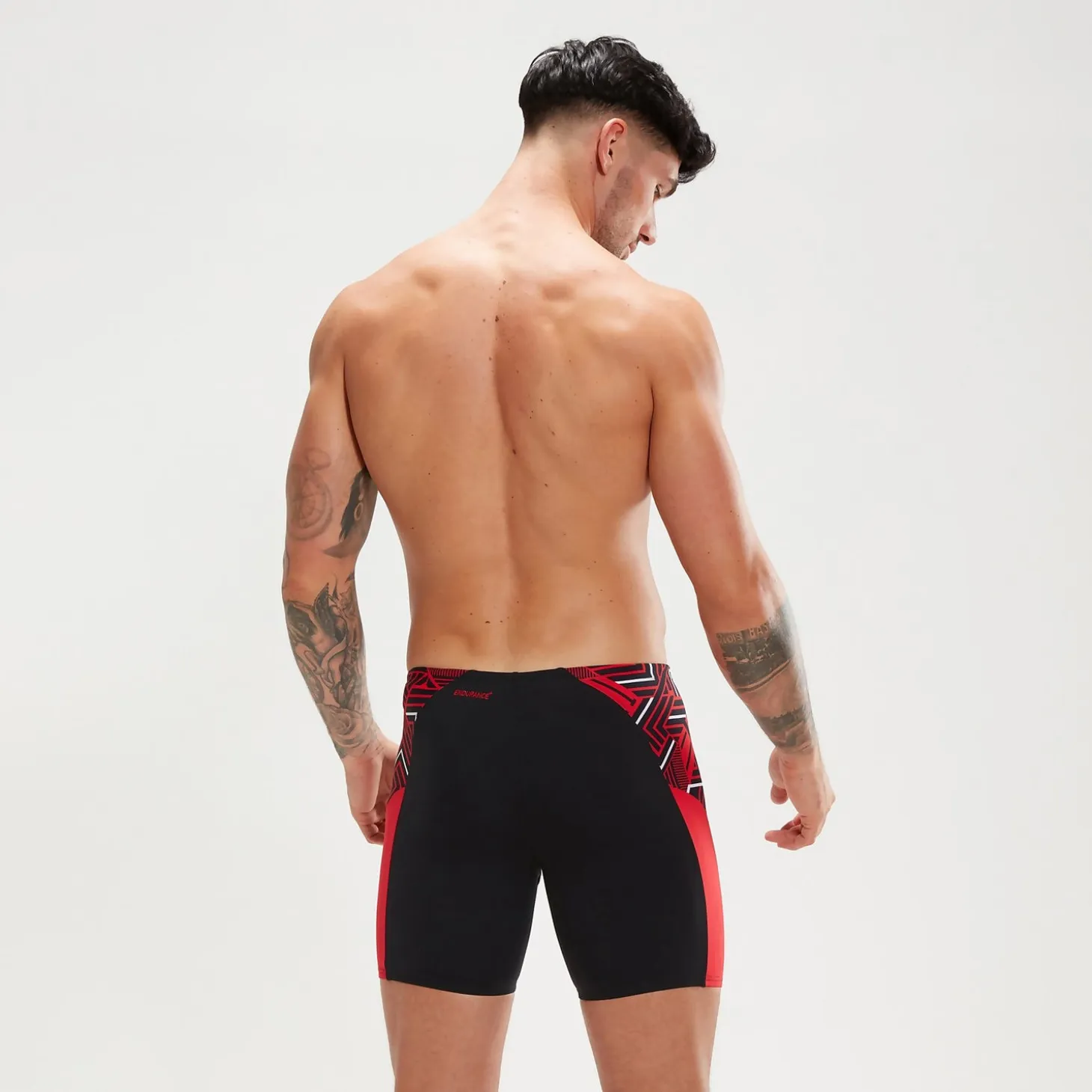 Men's Endurance+ Splice Mid Jammer Black/Red