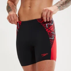 Men's Endurance+ Splice Mid Jammer Black/Red