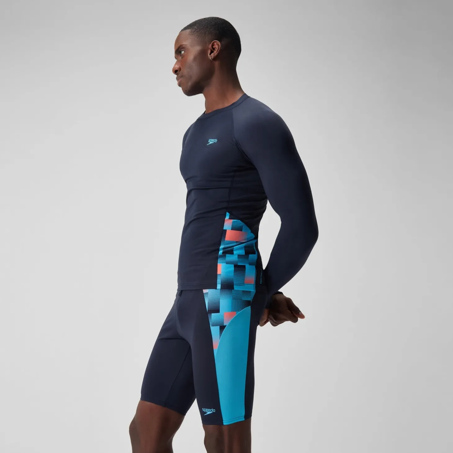Men's Endurance+ Splice Rash Top Navy/Blue