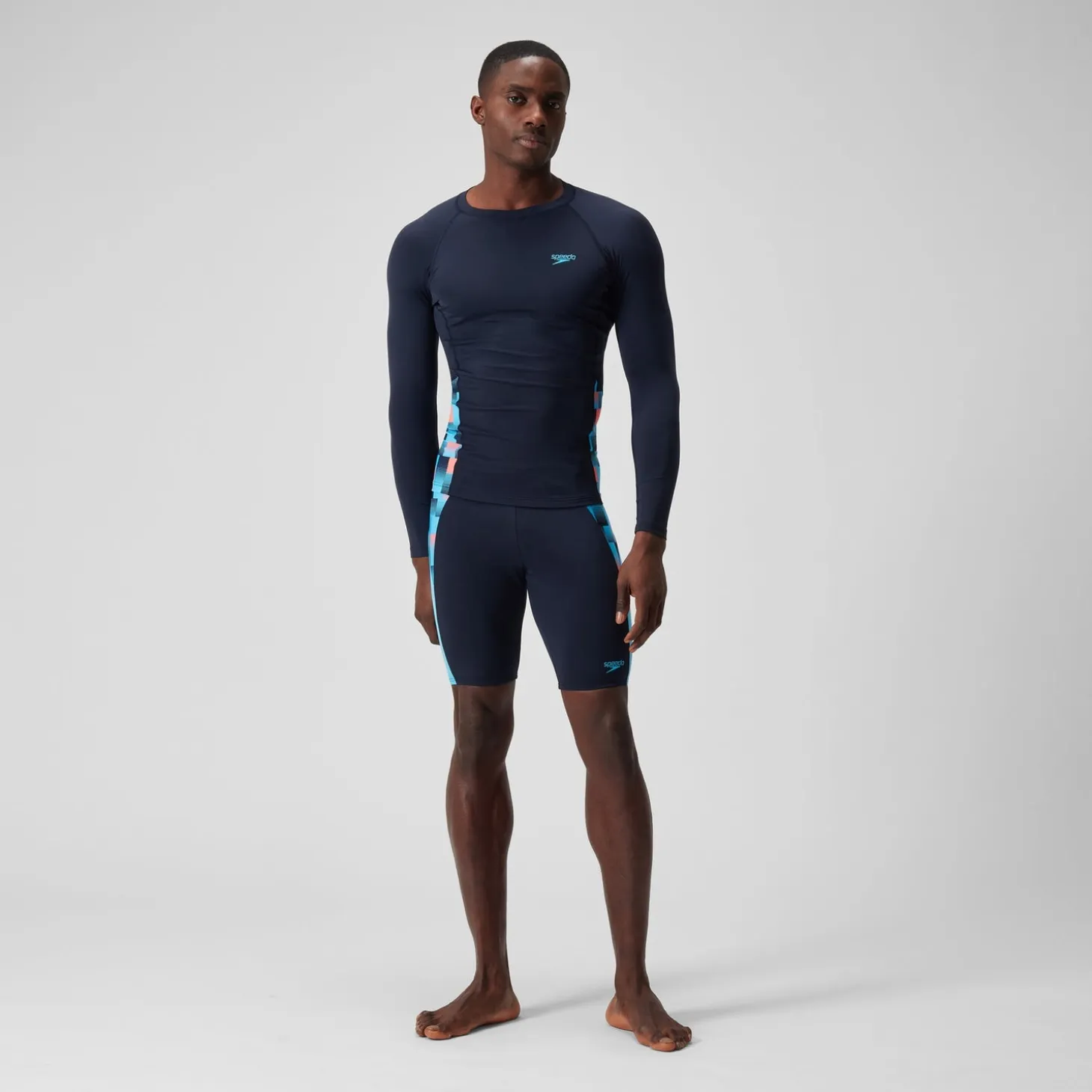 Men's Endurance+ Splice Rash Top Navy/Blue