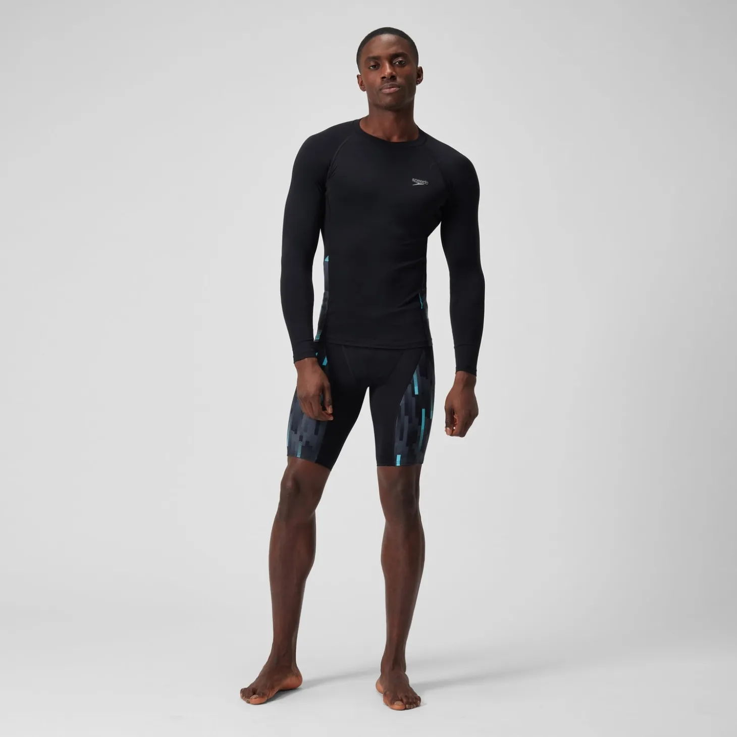 Men's Endurance+ Splice Rash Top Black/Grey
