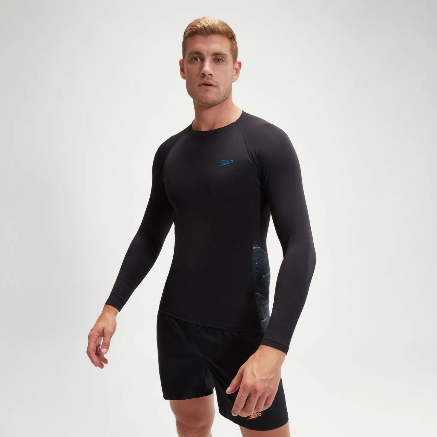 Men's Endurance+ SpliceRash Top Black/Teal