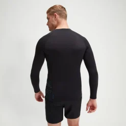 Men's Endurance+ SpliceRash Top Black/Teal