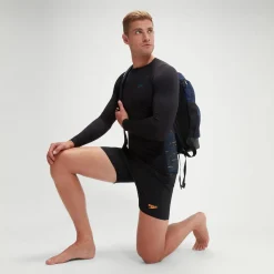 Men's Endurance+ SpliceRash Top Black/Teal