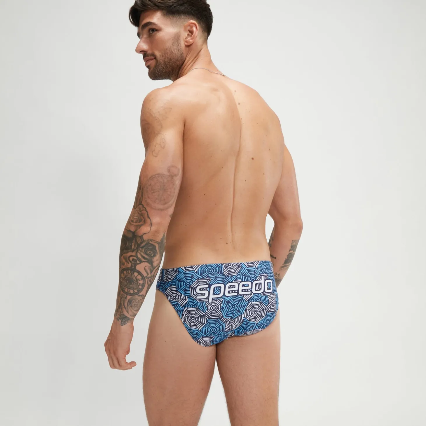 Men's Escape 5cm Brief Blue/White