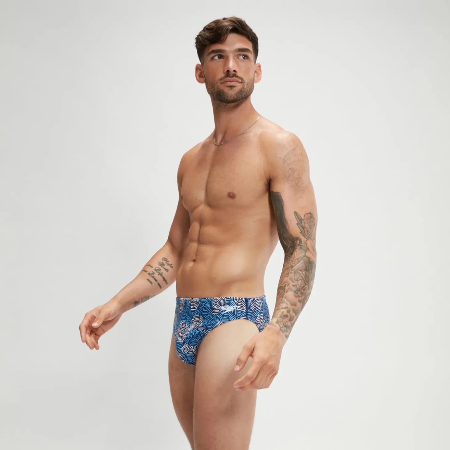 Men's Escape 5cm Brief Blue/White