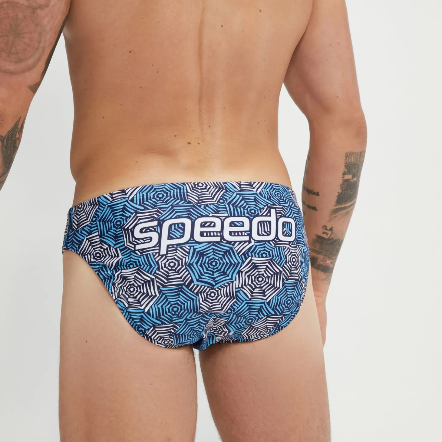 Men's Escape 5cm Brief Blue/White