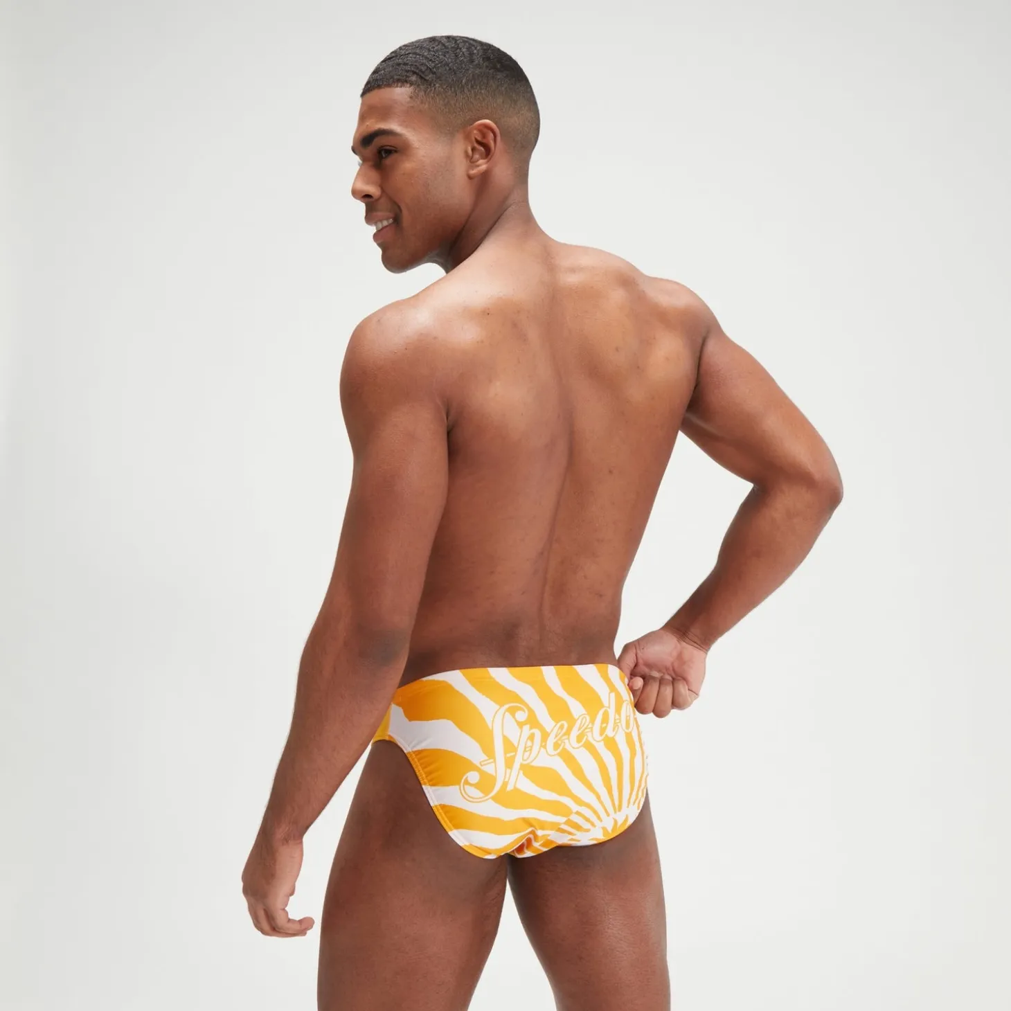 Men's Escape 5cm Brief White/Yellow