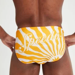 Men's Escape 5cm Brief White/Yellow