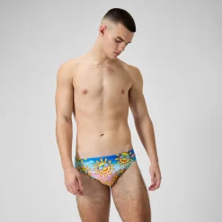 Men's Escape 5cm Brief Yellow/Blue