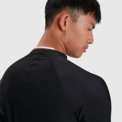 Men's Essential Long Sleeve Zip Top Black