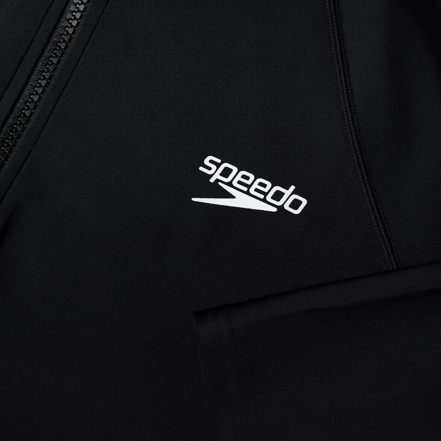 Men's Essential Long Sleeve Zip Top Black