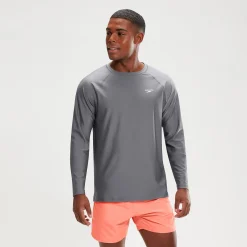 Men's Essential Long Sleeve Swim Top Grey