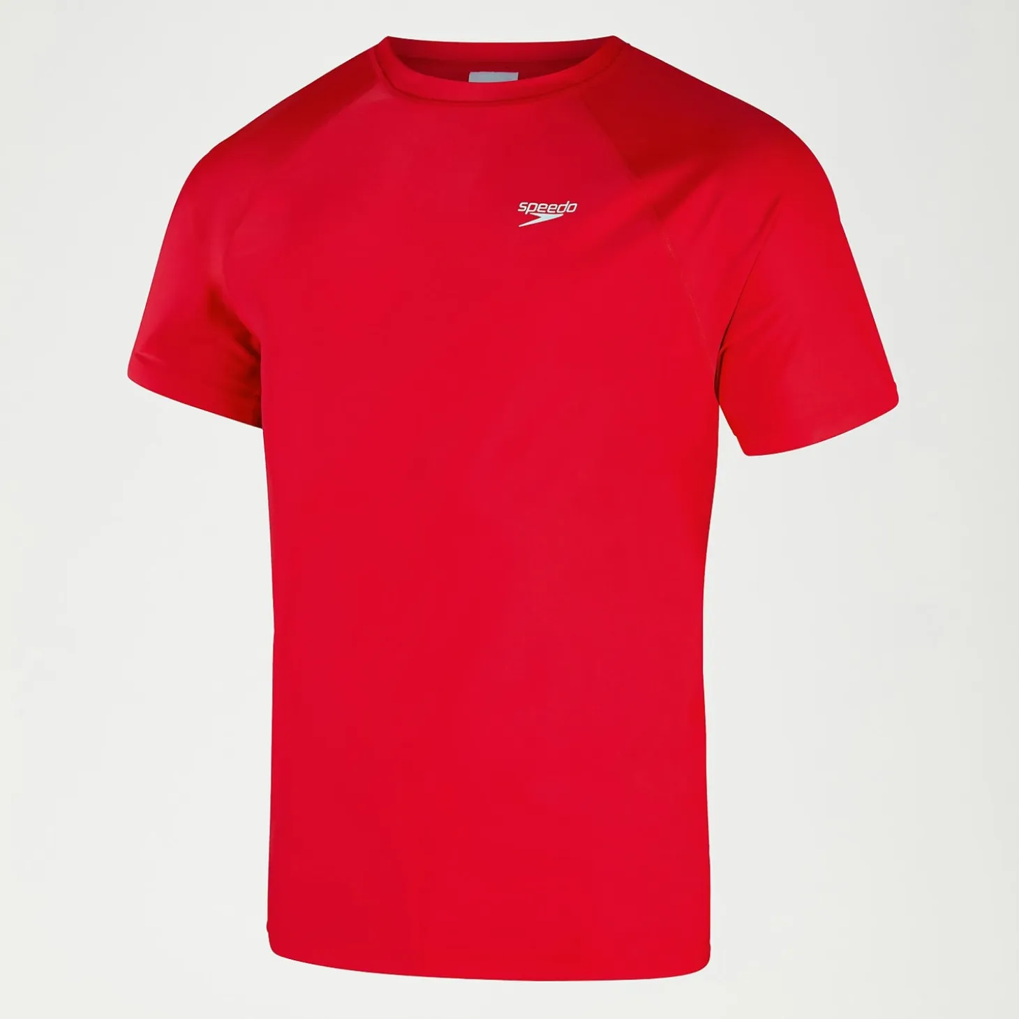 Men's Essential Short Sleeve Swim Top Red
