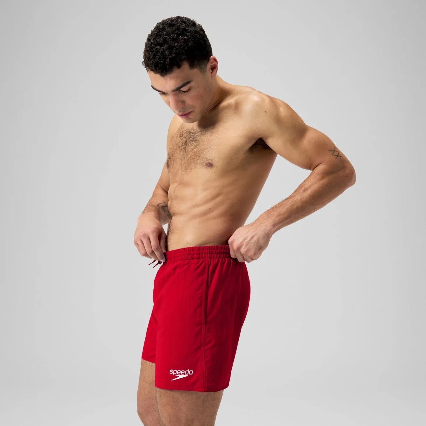 Men's Essentials 16" Swim Short Red