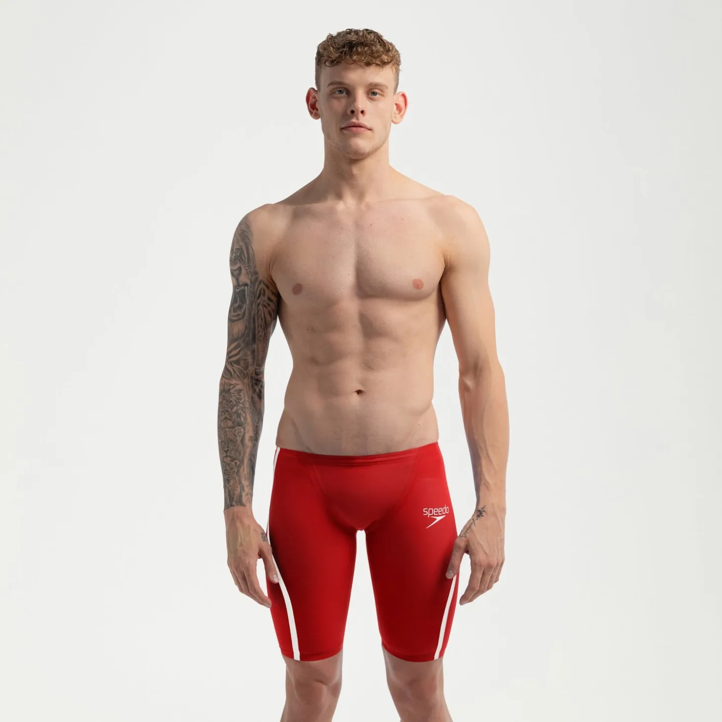Men's Fastskin LZR Pure Intent 2.0 Jammer Red/White