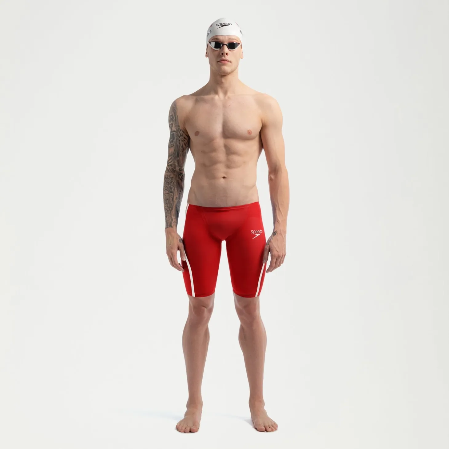 Men's Fastskin LZR Pure Intent 2.0 Jammer Red/White