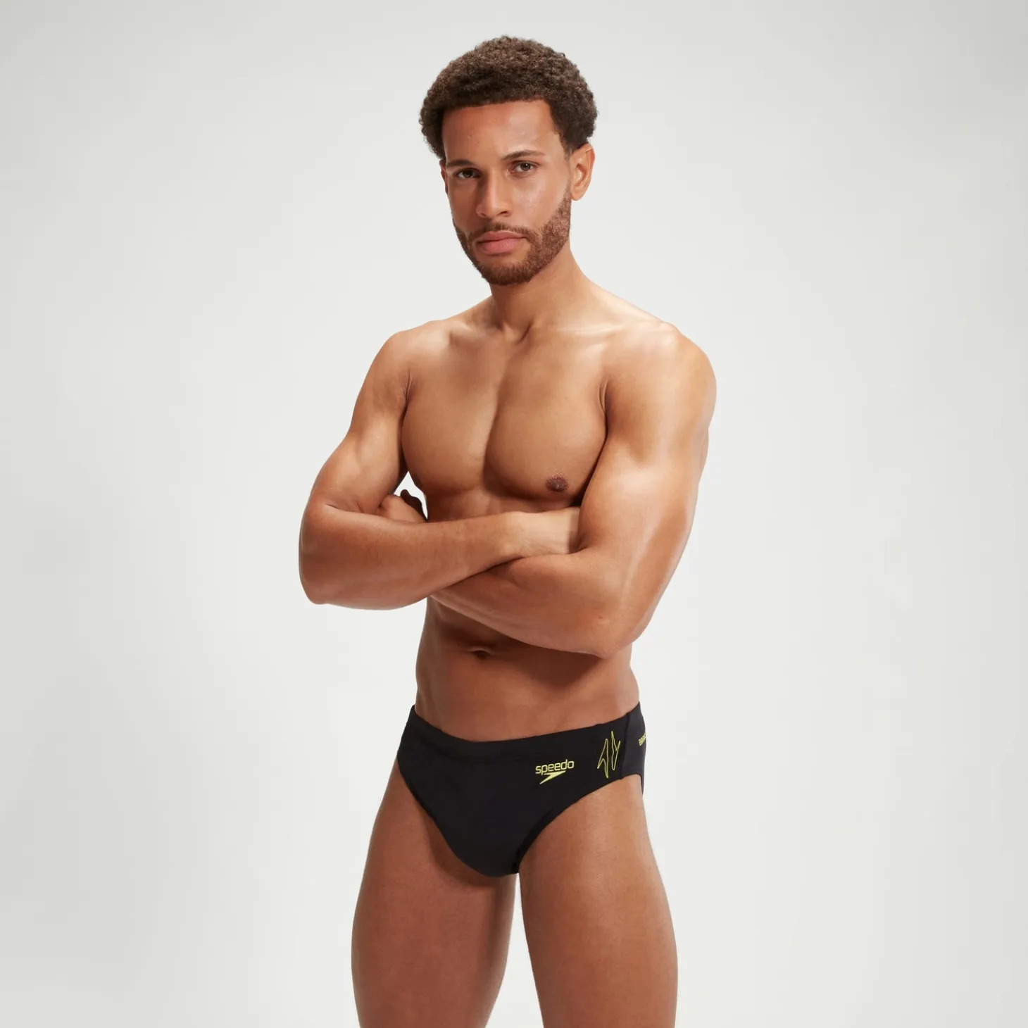 Men's Hyper Boom Splice Brief Black/Yellow