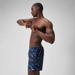 Men's HyperBoom Printed 16" Swim Shorts Black