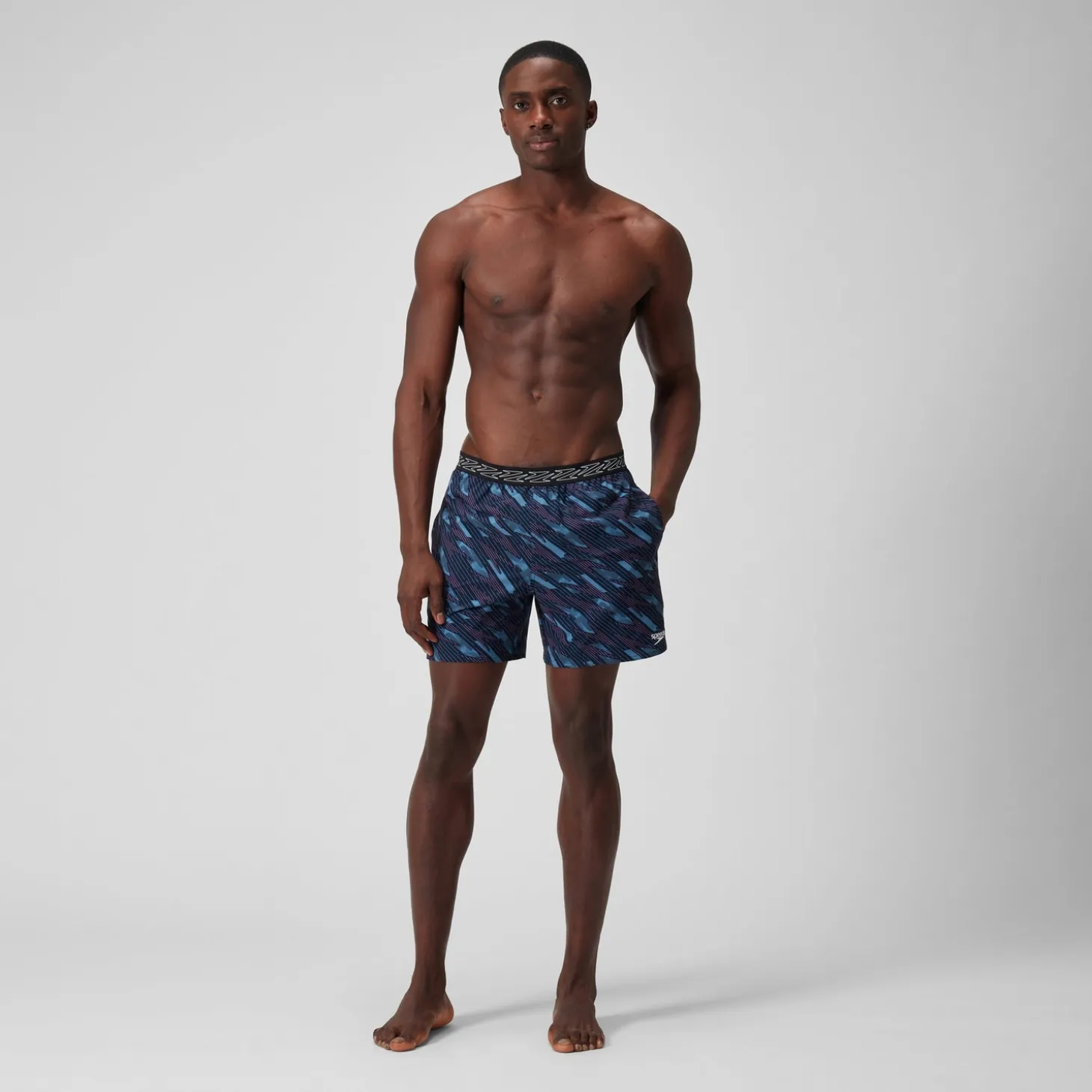 Men's HyperBoom Printed 16" Swim Shorts Black