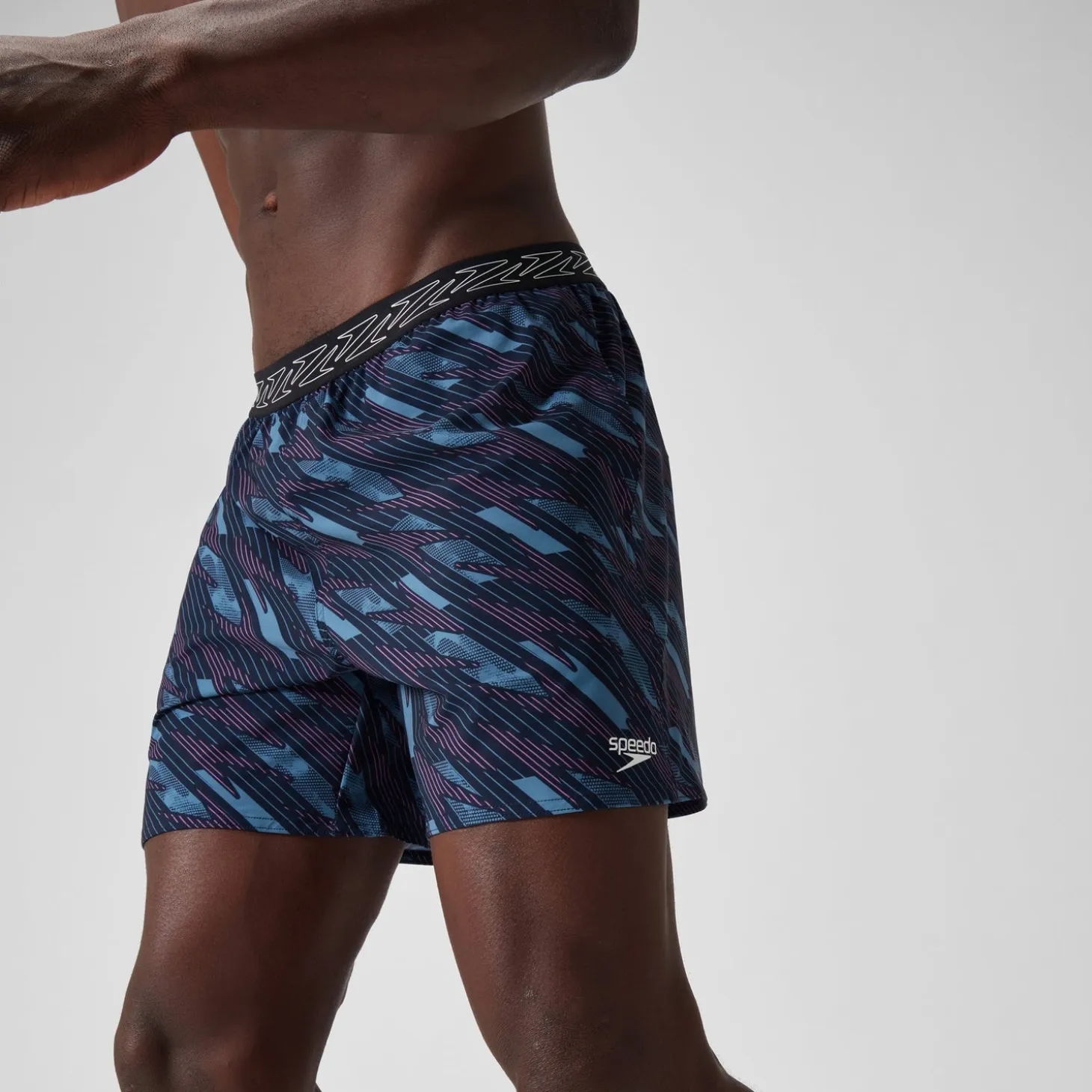 Men's HyperBoom Printed 16" Swim Shorts Black
