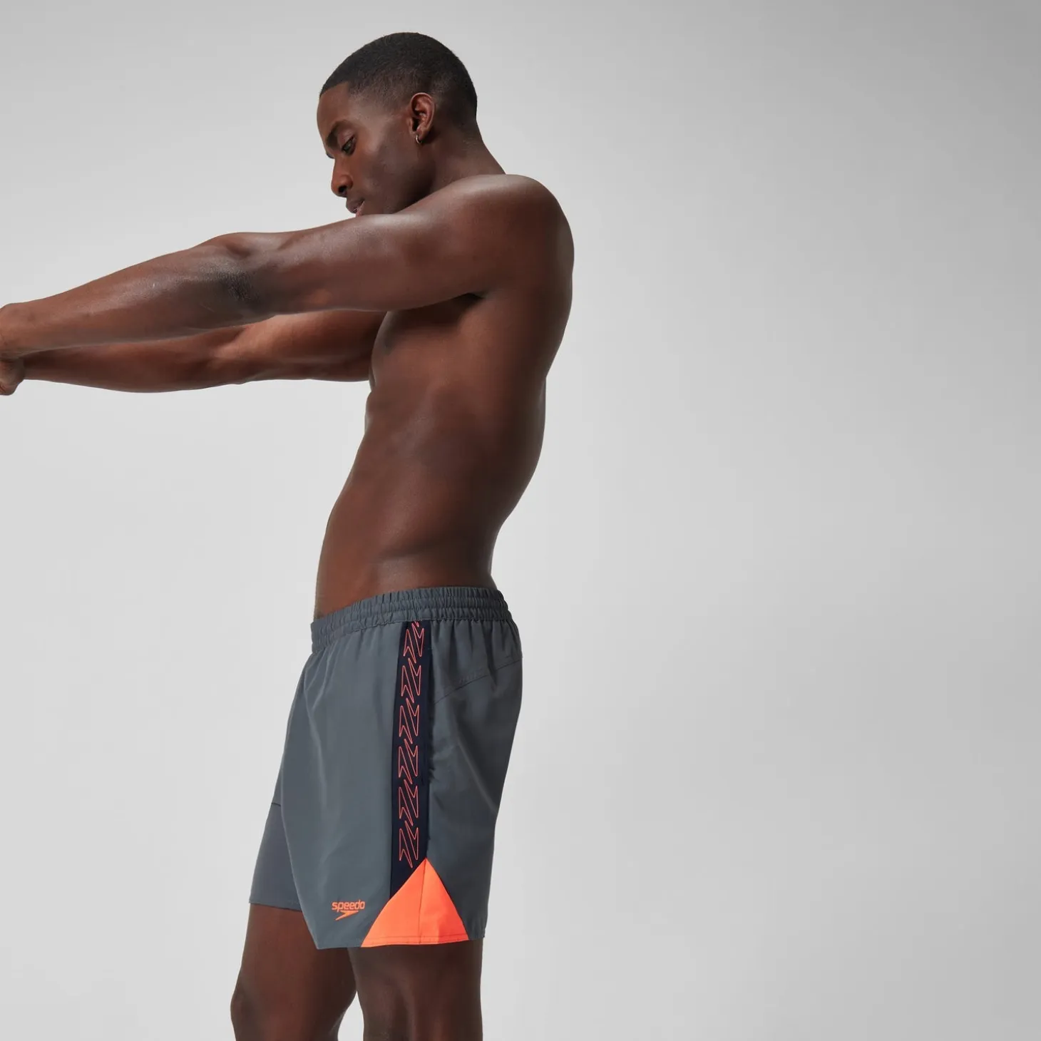 Men's HyperBoom Splice 16" Swim Shorts Grey/Red