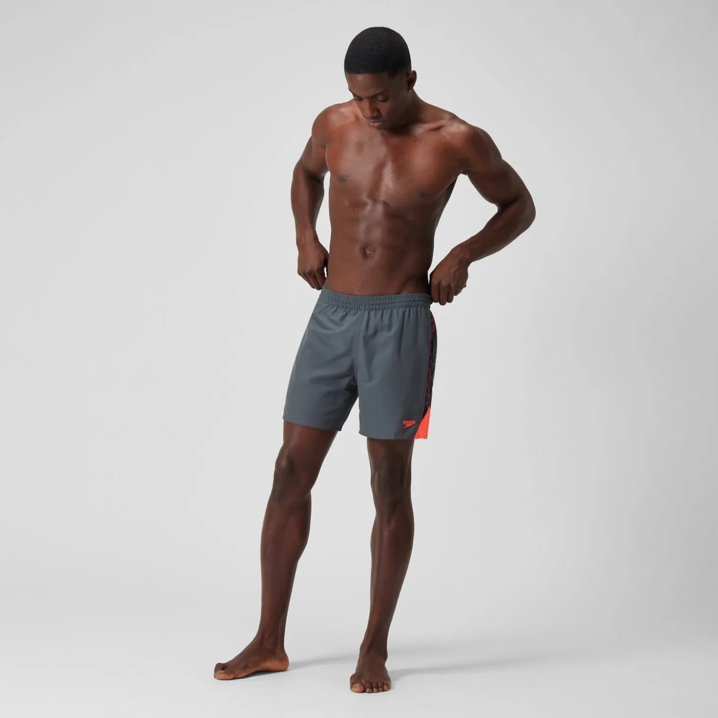 Men's HyperBoom Splice 16" Swim Shorts Grey/Red