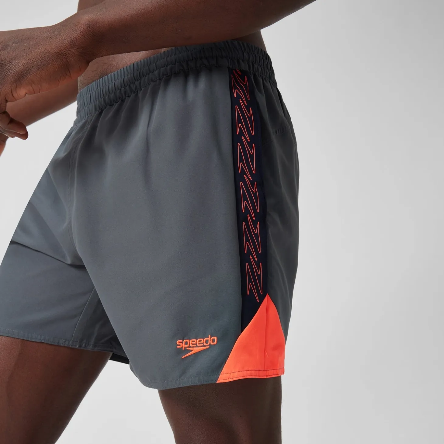 Men's HyperBoom Splice 16" Swim Shorts Grey/Red