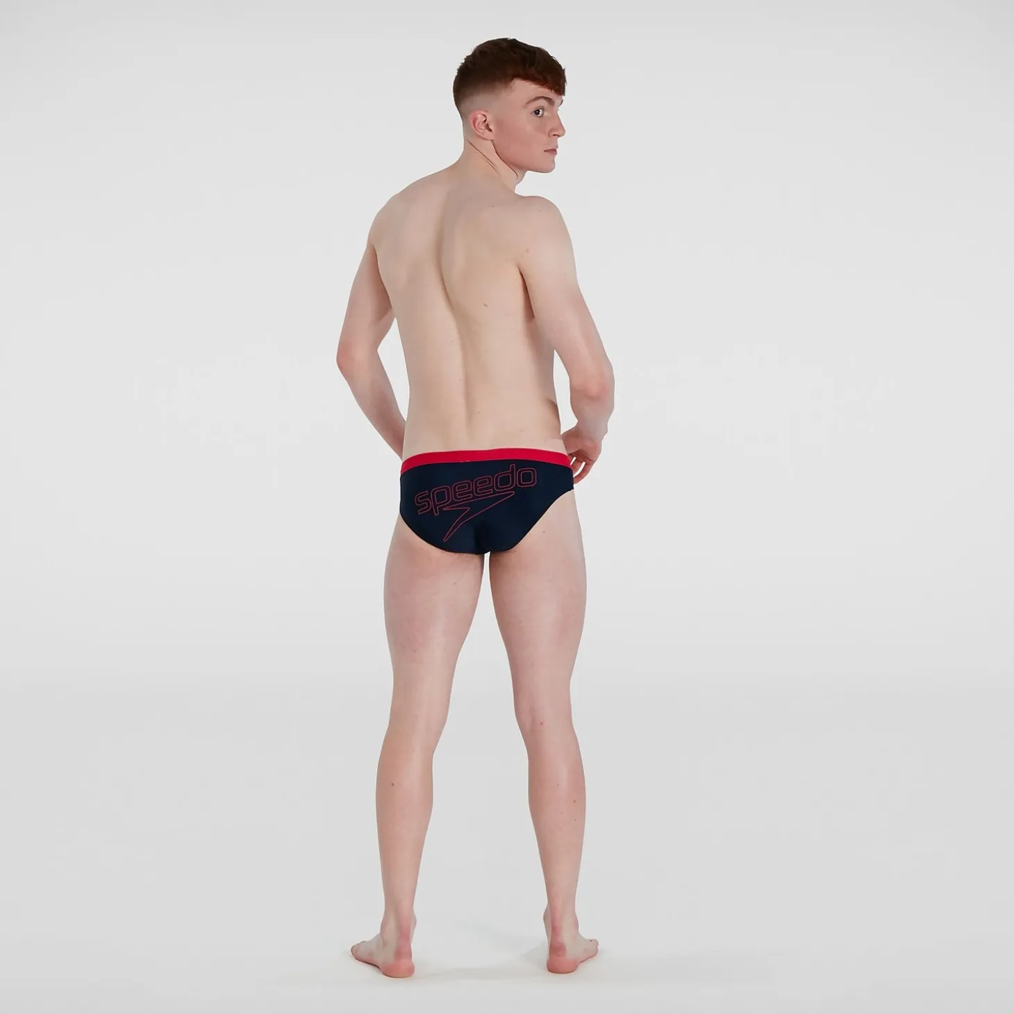 Men's Logo 7cm Brief Blue/Red