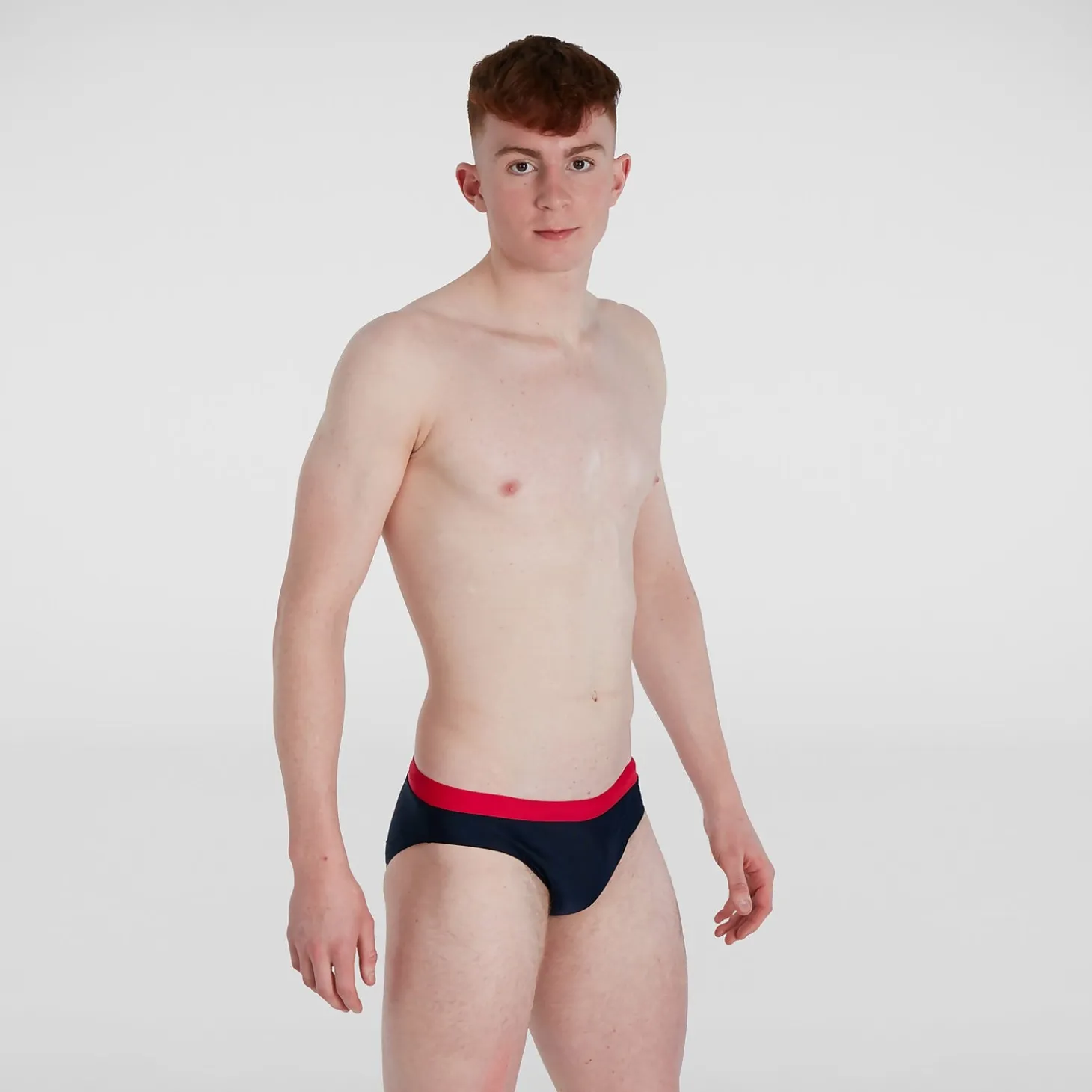 Men's Logo 7cm Brief Blue/Red